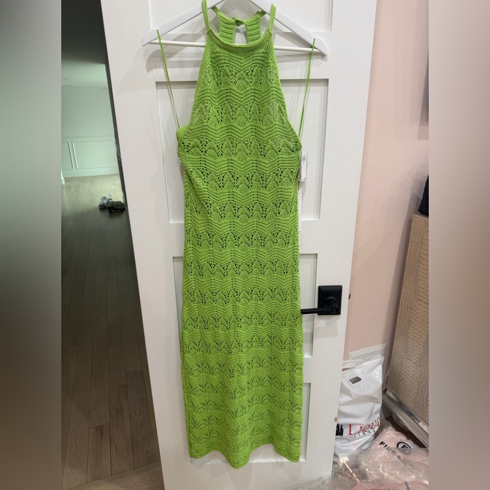 House of Harlow 1960 Vibrant Green Backless Dress